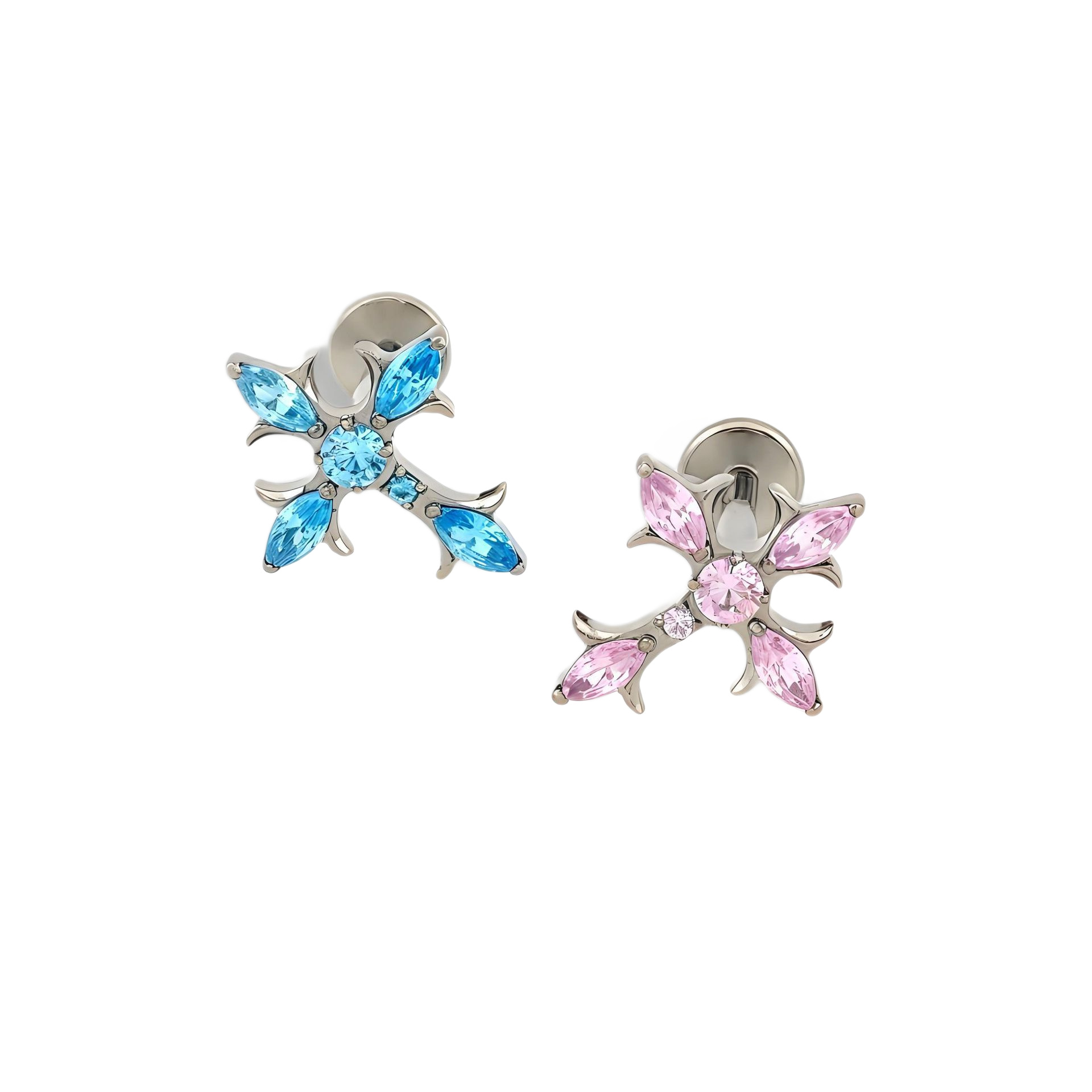 F136 Titanium Alloy Tanager Retro Dark Style Cross Zircon Earrings Ear Bone Nail Body Piercing Jewelry Head - Image 5