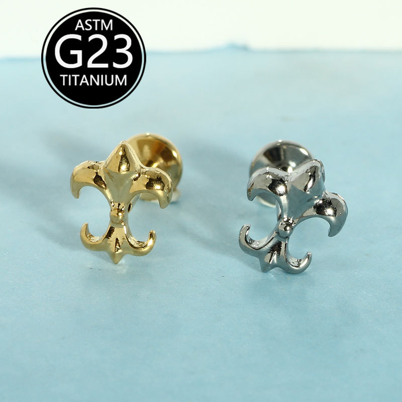 G23 Titanium Lip Nail Punk Style Anchor Ear Bone Nail 1.2mm 10mm Body Piercing Jewelry - Image 4