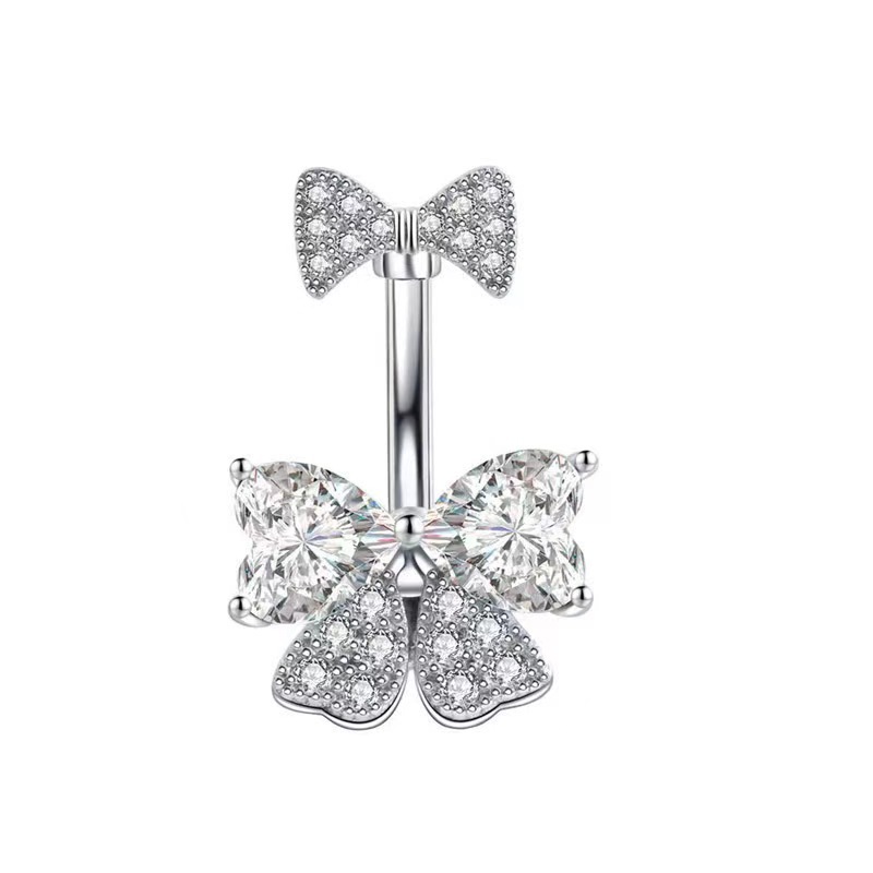 Yama Hot Selling Gold Bow Belly Button Ring Copper Inlaid Gem Belly Piercing Jewelry Wholesale - Image 5