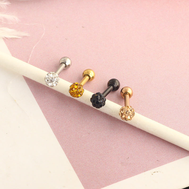 European American Simple Auricle Fashion Earrings All-Match Ear Bone Women's Ear Jewelry Titanium Steel Ear Needle Earrings Cartilage - Image 4