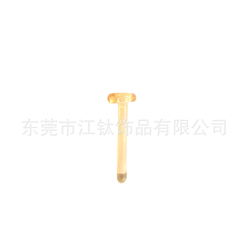 G23 Titanium Glass Nose Nail S Rod L Rod Straight Rod Cross-border Piercing Jewelry Earrings - Image 5