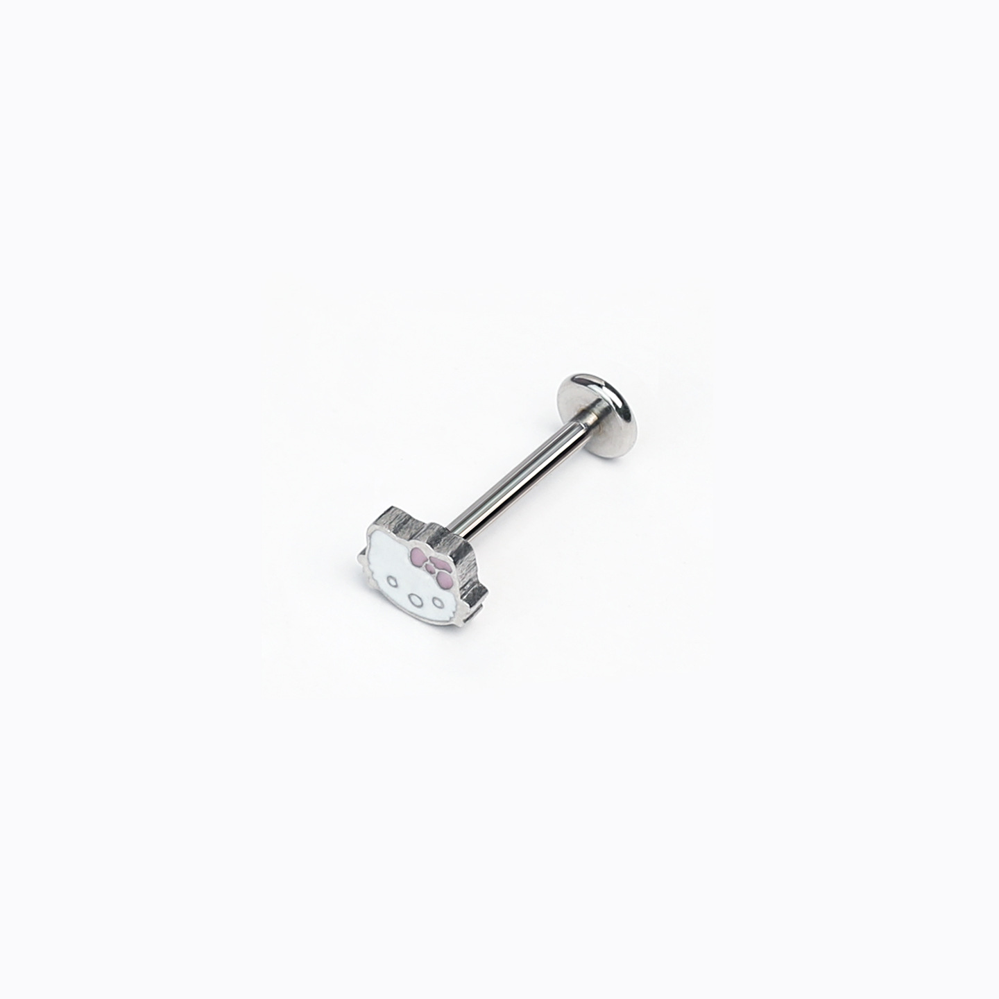 Cute Kitty Cat Lip Piercing Internally Threaded Titanium Steel Sweet Ear Bone Piercing Jewelry for Women Hot Girl - Image 4