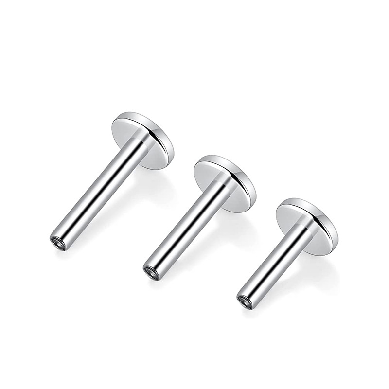F136 Titanium Lip Nail Rod 1.0mm Wire Diameter Flat Bottom Labret Stud Body Piercing Jewelry - Image 3