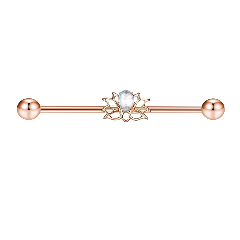 Korean Style Arrow Three-Flower Long Rod Titanium Steel Stud Earrings / Ear Bone Nails Wholesale Punk Female Cross-Border Jewelry - Image 5