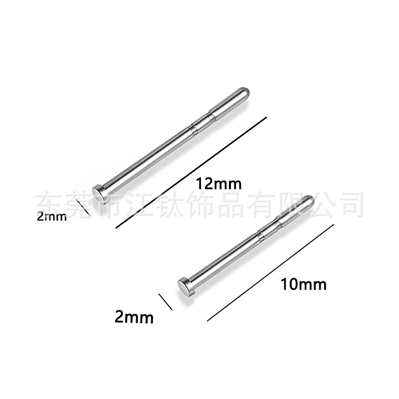 G23 Titanium Ear Studs for Cartilage Piercing, Straight Needle Body Jewelry for Ear Care and Healing - Image 2