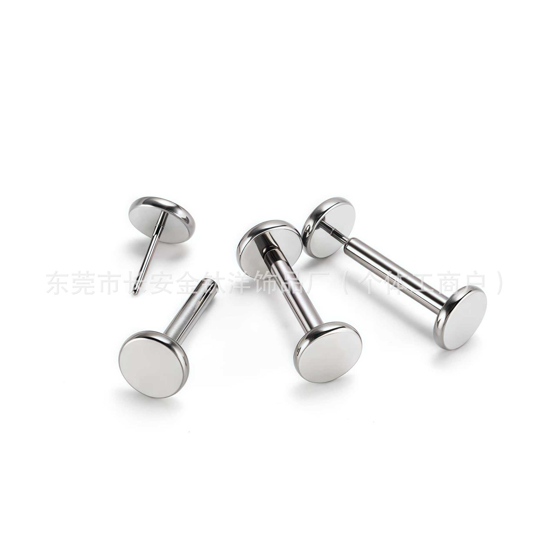 F136 Titanium Round Disc Insert Lip Stud Rod Pin Ear Stud Nose Stud Cochlear Ear Bone Stud G23 Titanium Piercing Jewelry - Image 5