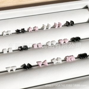 Ceramic Ear Stud Bio-Compatible Cartilage Earring Candy Color Anti-Blocking for Helix Tragus Conch Piercing