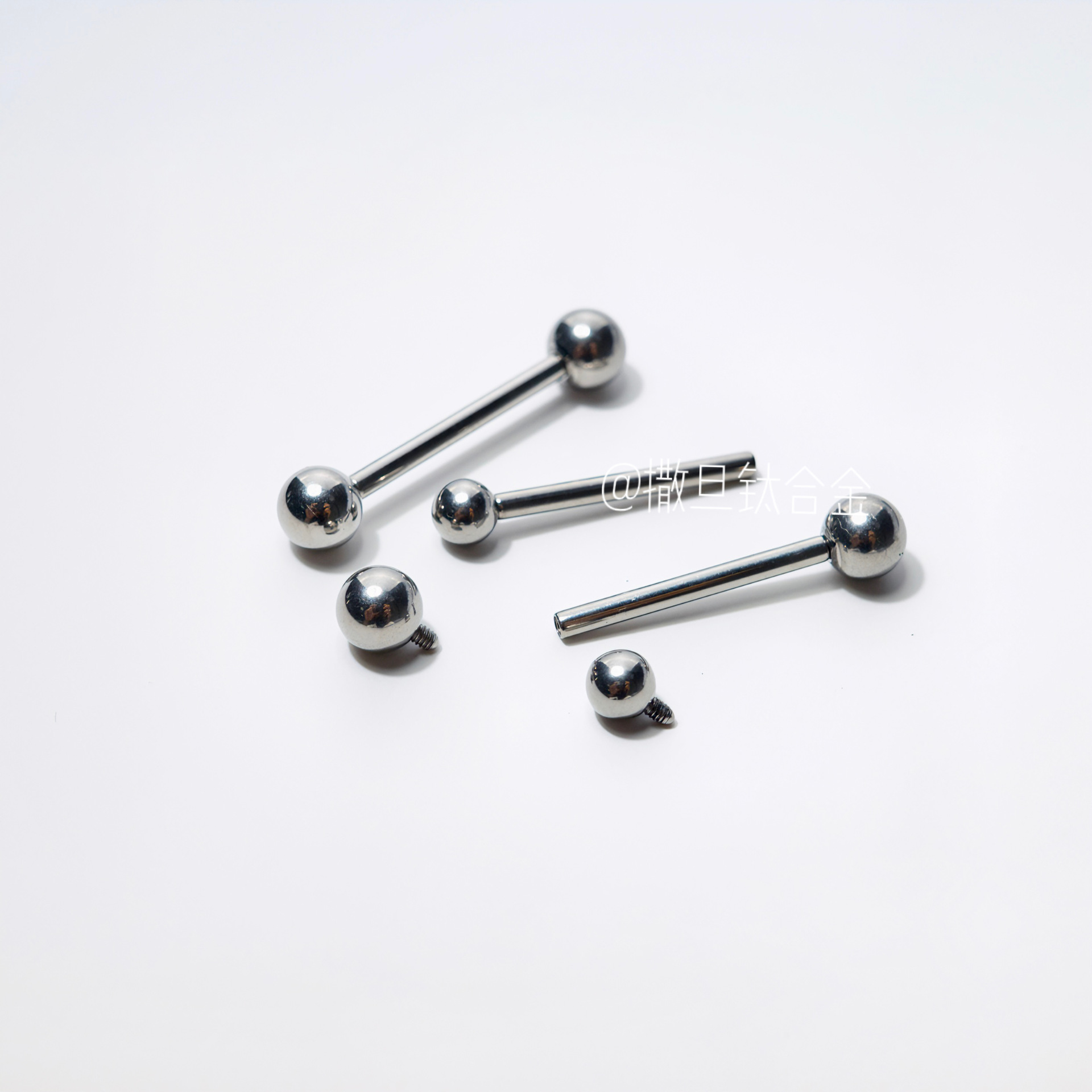 Titanium Alloy F136 Internal Thread Tongue Barbell 14G Anodized Color Changing Piercing Jewelry Double Ball Tongue Nail - Image 4