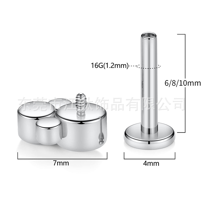 G23 Titanium Cat's Claw Earrings with Zircon 5A - Cross-Border Hot Sale Body Piercing Jewelry - Image 2