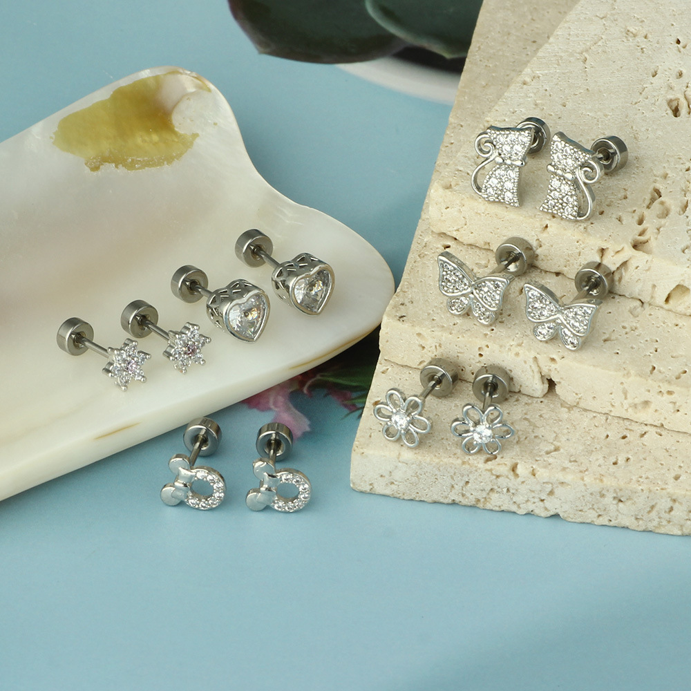 Screw Double Head Screw Ear Nail Cartilage Earrings Lip Nail Puncture Jewelry Ear Nail in Stock - Image 4