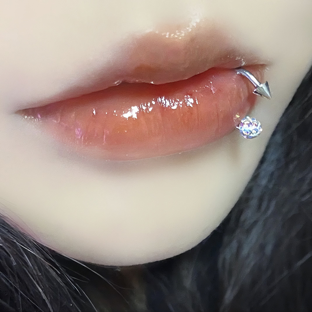 12mm Lip Ring Hoop 1.2mm Thick Stainless Steel Ball Closure Sweet Cool Style AB Color Glow Lip Piercing Jewelry - Image 2
