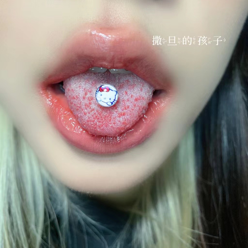 14G Externally Threaded Tongue Barbell Stainless Steel Tongue Ring Piercing Jewelry - Image 3