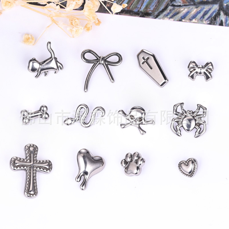 F136 Titanium Alloy Ear Studs Special-Shaped Body Piercing Jewelry - Heart Lip Tongue Studs - Image 2