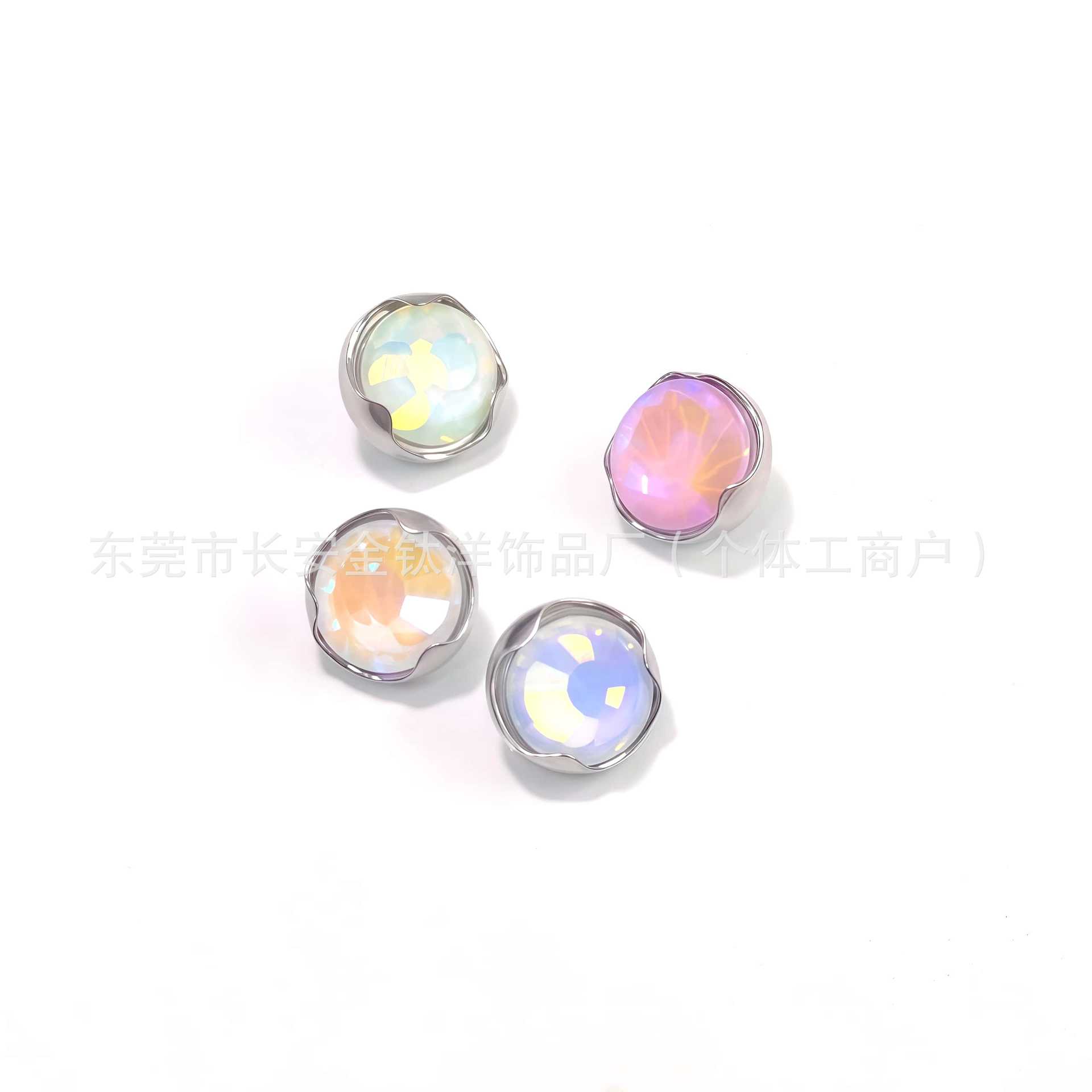 F136 Titanium Wave Edge Plated CZ Diamond Navel Nail Ear Bone Piercing Jewelry - Image 3