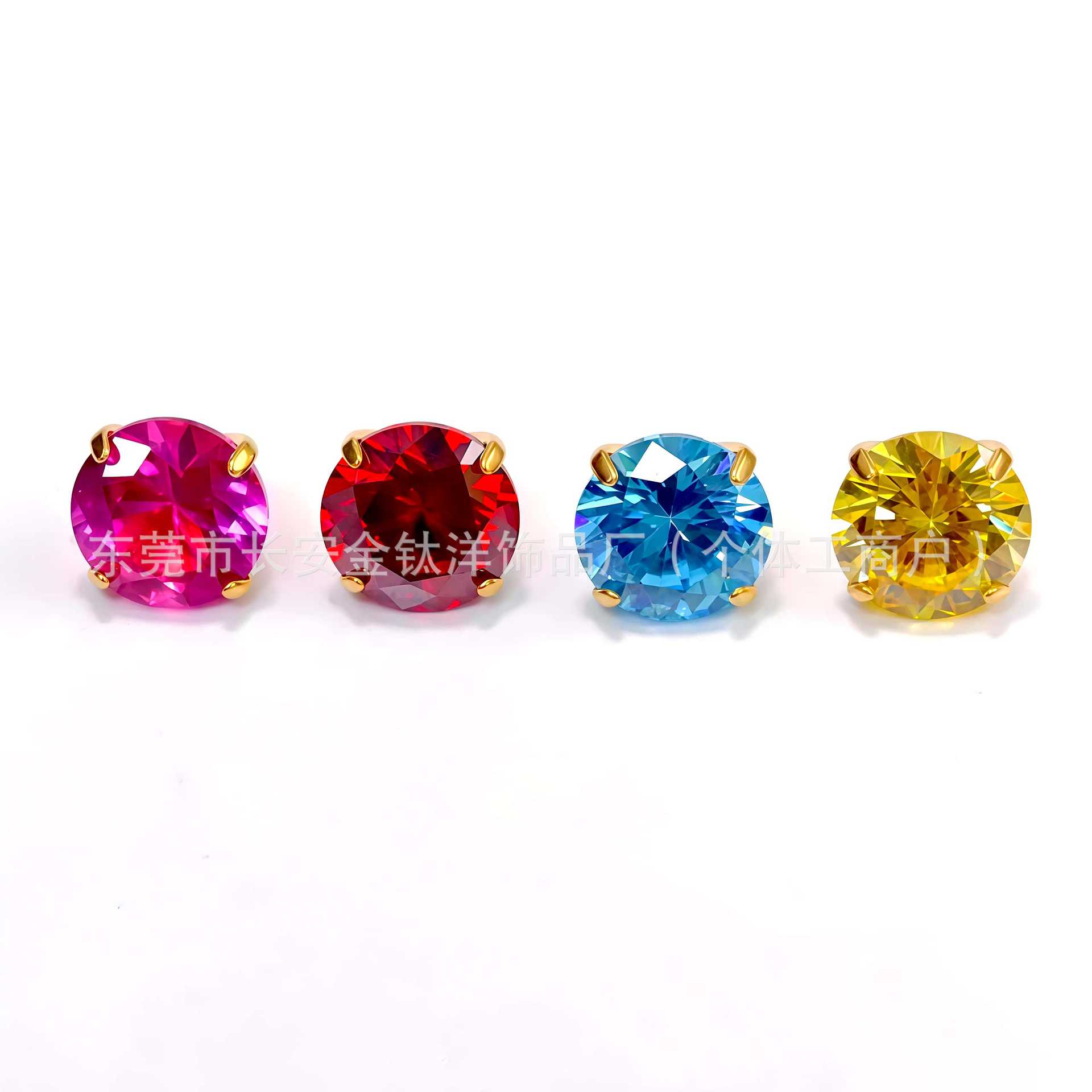 F136 Titanium 18K Gold-Plated Round Bottom Claw 5A Zircon Lip Stud Lip Piercing Jewelry - Image 2