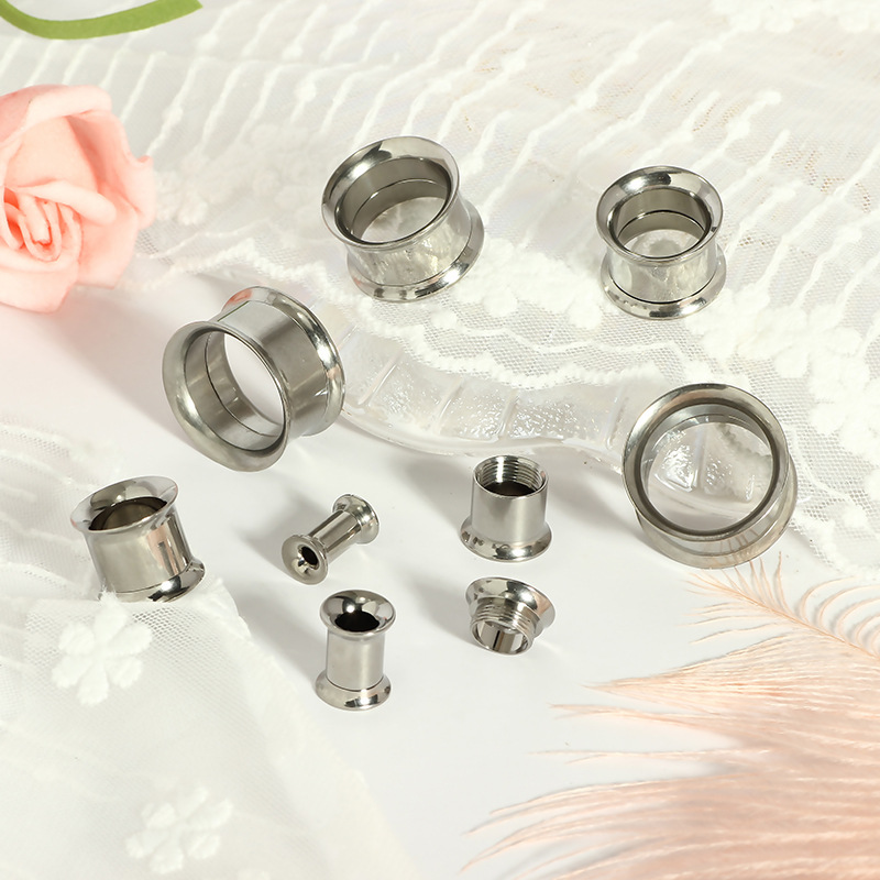 F136 Titanium Inner Thread Double Horn Ear Tunnel Vacuum Plating Punk Style Body Piercing Jewelry 16mm - Image 2