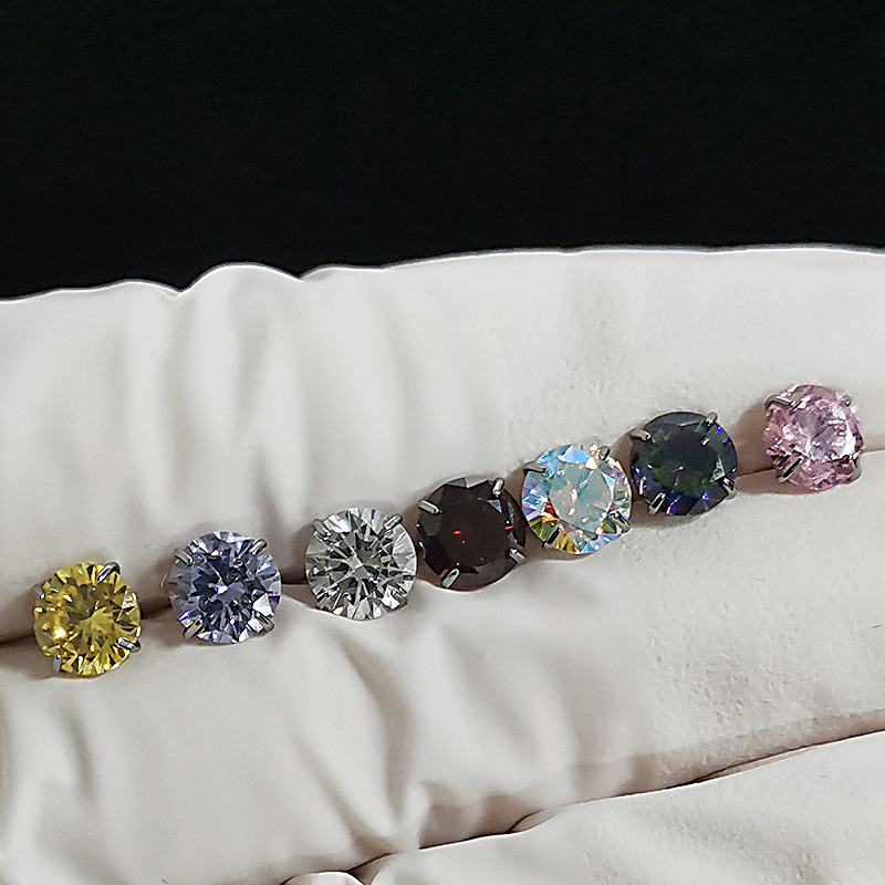G23 Titanium Lip Piercing Jewelry Labret Stud with 5A Zircon Lip Nail Insertion Piercing - Image 3