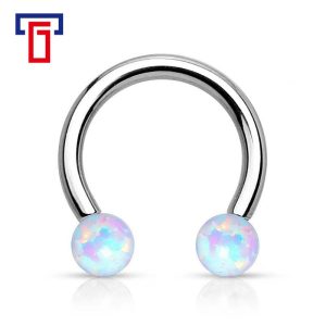True Opal G23 Titanium Nose Ring Nose Stud Earrings External Teeth Piercing Jewelry