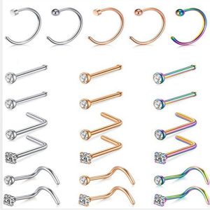 Stainless Steel Nose Clip Hoop Fake Piercing Nose Ring Set Wholesale Body Jewelry