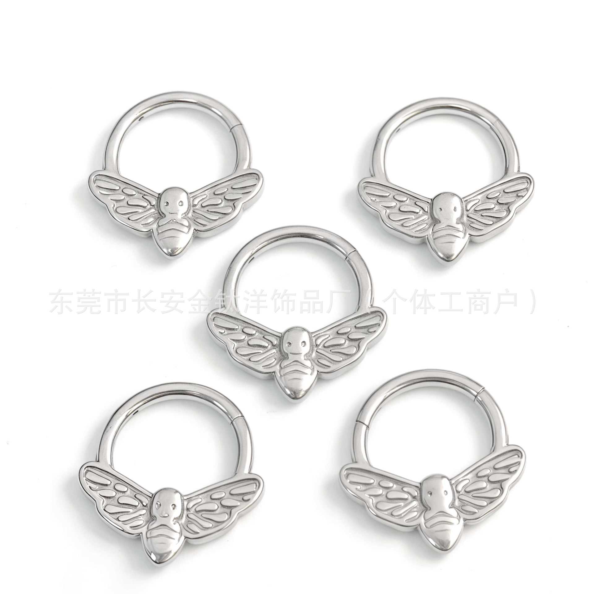 F136 Titanium Butterfly Closed Ring Pinless Hoop Earrings Lip Ring Nose Ring Seamless Ring G23 Titanium Alloy Piercing Jewelry - Image 5