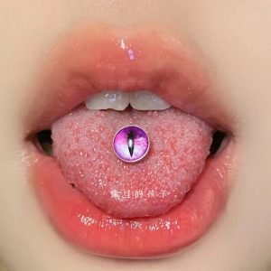 Hot Girl Titanium Steel Tongue Ring Tongue Barbell 12mm Bar 1.6mm Thick European American Piercing Jewelry Wholesale New