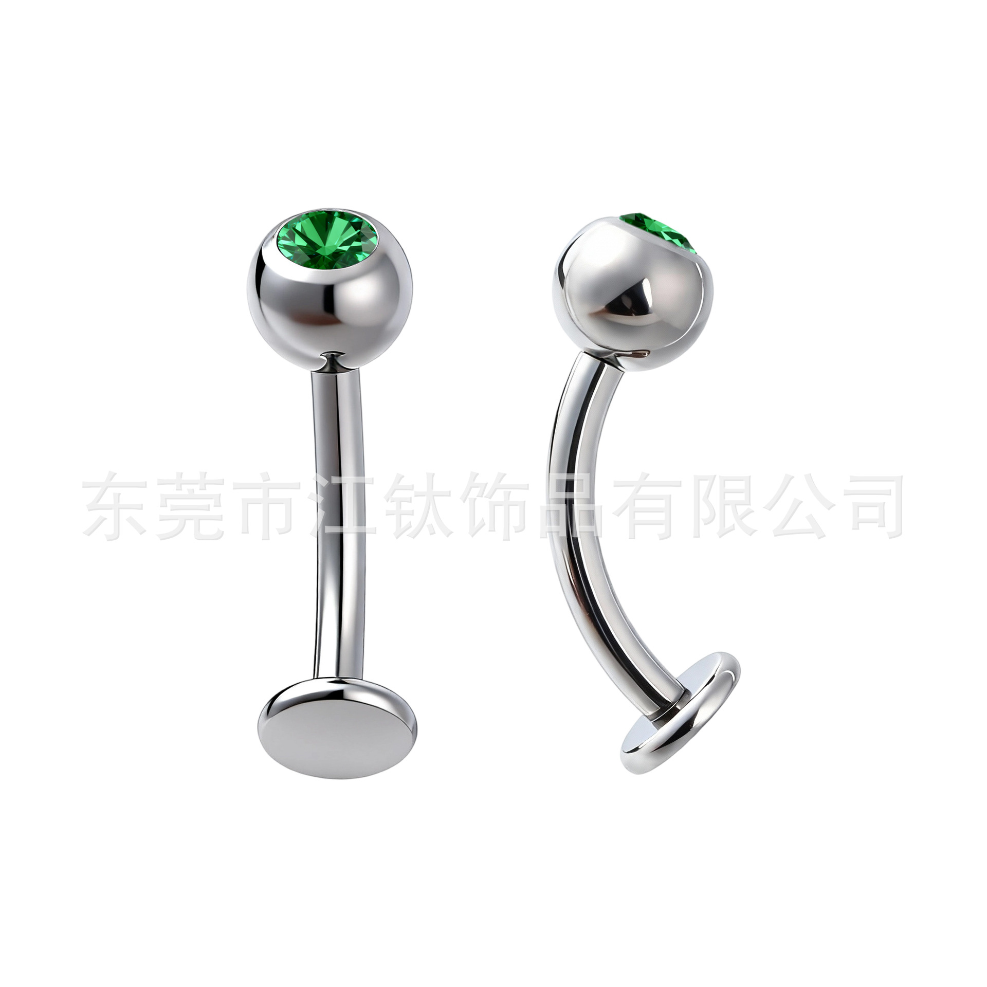 G23 Titanium Eyebrow Barbell with Rainbow Diamond Ball Banana Rod Body Piercing Jewelry - Image 5