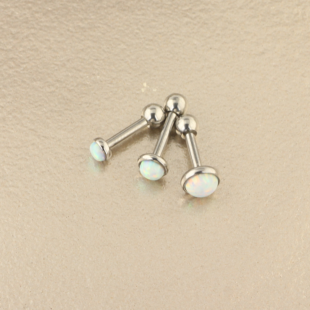 Opal Star Ear Climbing Earring 316L Surgical Steel Cubic Zirconia Cartilage Stud for Women - Image 3