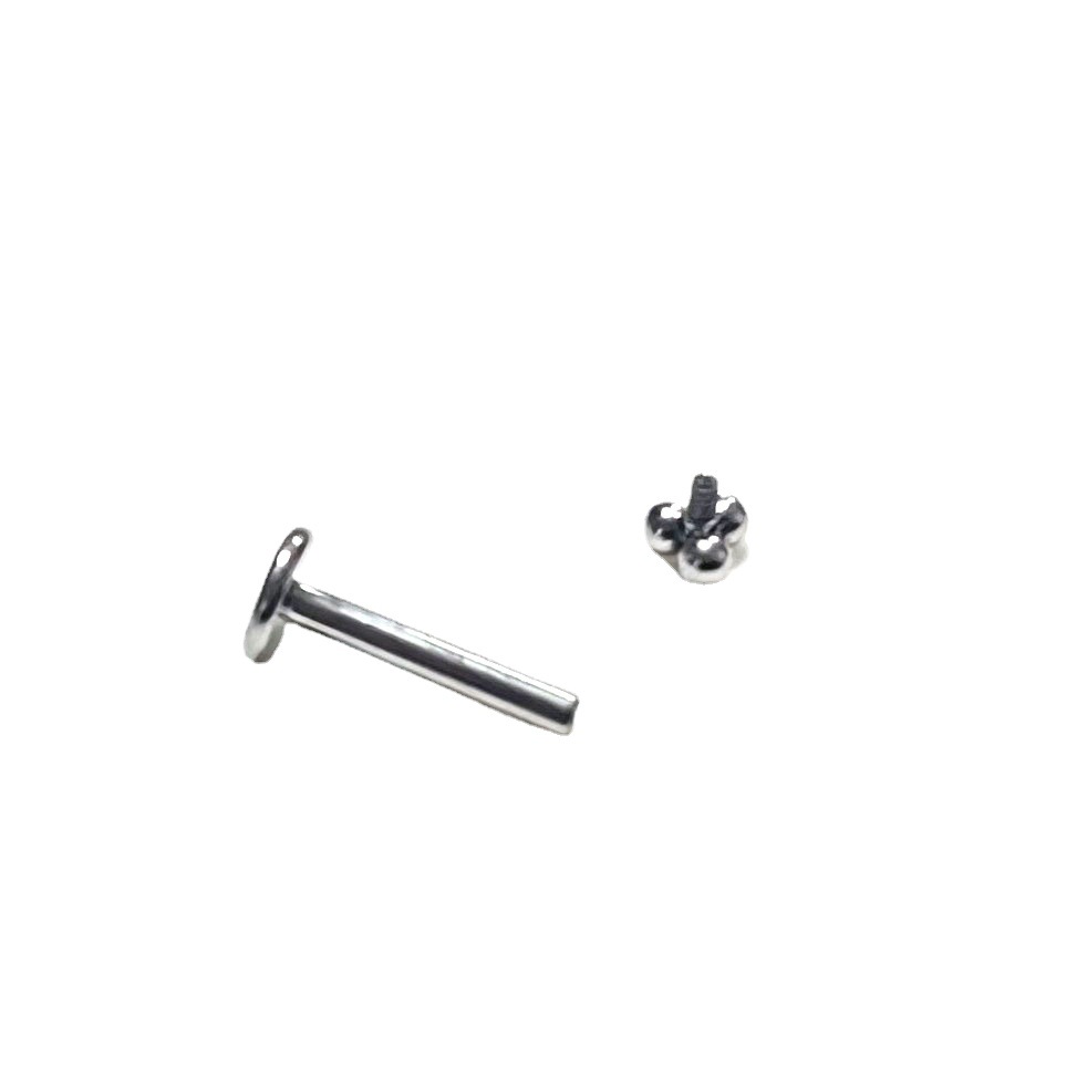 G23 Titanium Nose Nail Three-Ball Lip Nail Ear Nail Light Ball Ear Bone Nail Piercing Jewelry - Image 5