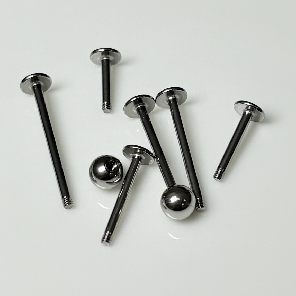 316L Surgical Steel Lip Nail Tongue Nail External Thread Replacement Rod Flats Bottom Universal Piercing Accessories Wholesale - Image 4