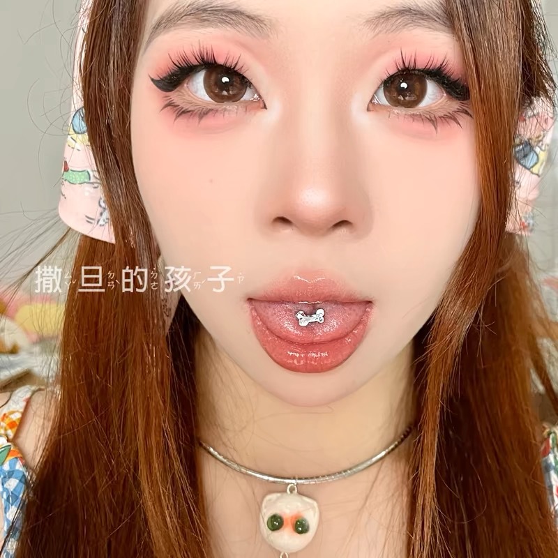 Satan's Children Minor Dog Tongue Nail Titanium Steel External Thread Tongue Barbell for Hot Girl Tongue Piercing Replacement Jewelry - Image 3