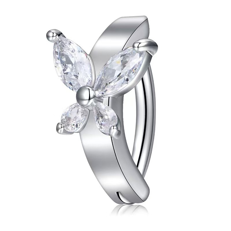 Sunflower Belly Button Ring CZ Zircon Style Heart Shape Navel Piercing Jewelry Gold Copper Wholesale - Image 2