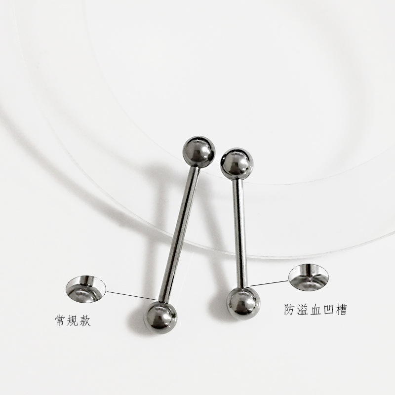 G23 Titanium Outer Wire Tooth Ball Groove 5mm Cartilage Stud Earring for Helix Tragus - Image 4