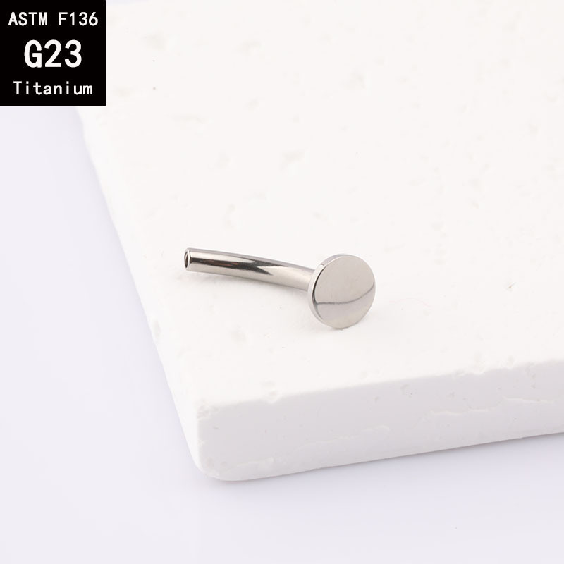 G23 Titanium Flat Buried Nail Lip Nail Ear Studs Base Nail Piercing Jewelry Accessories 5mm - Image 4