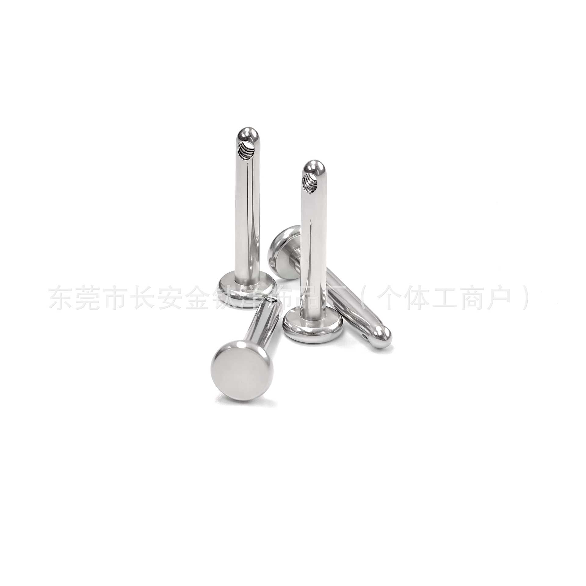 F136 Titanium Side Hole Internal Thread Base 0.9mm Tooth Ear Stud Lip Stud Body Piercing Jewelry - Image 2