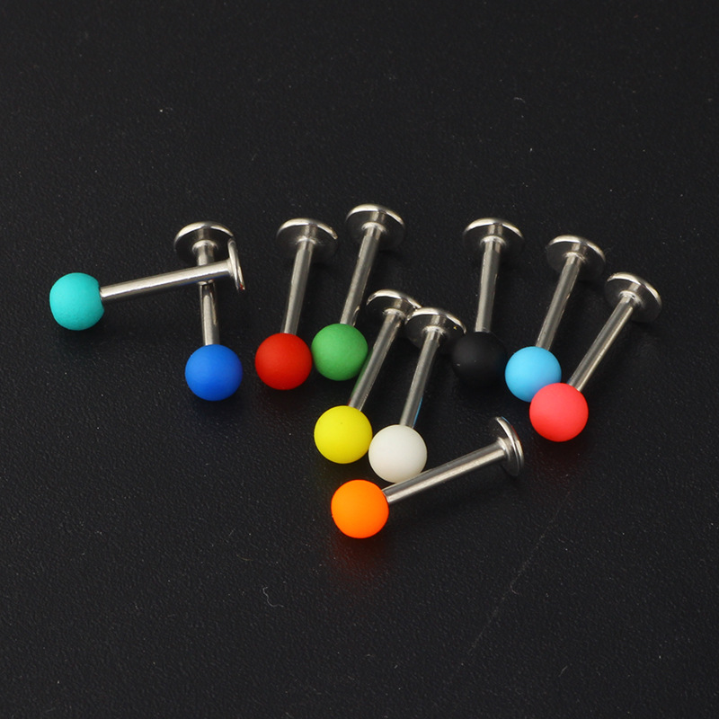 Leaf Shape Stainless Steel Body Piercing Multi-Use Ring for Lip, Eyebrow, Nose - Mixed Colors, Acrylic & Steel - Image 5