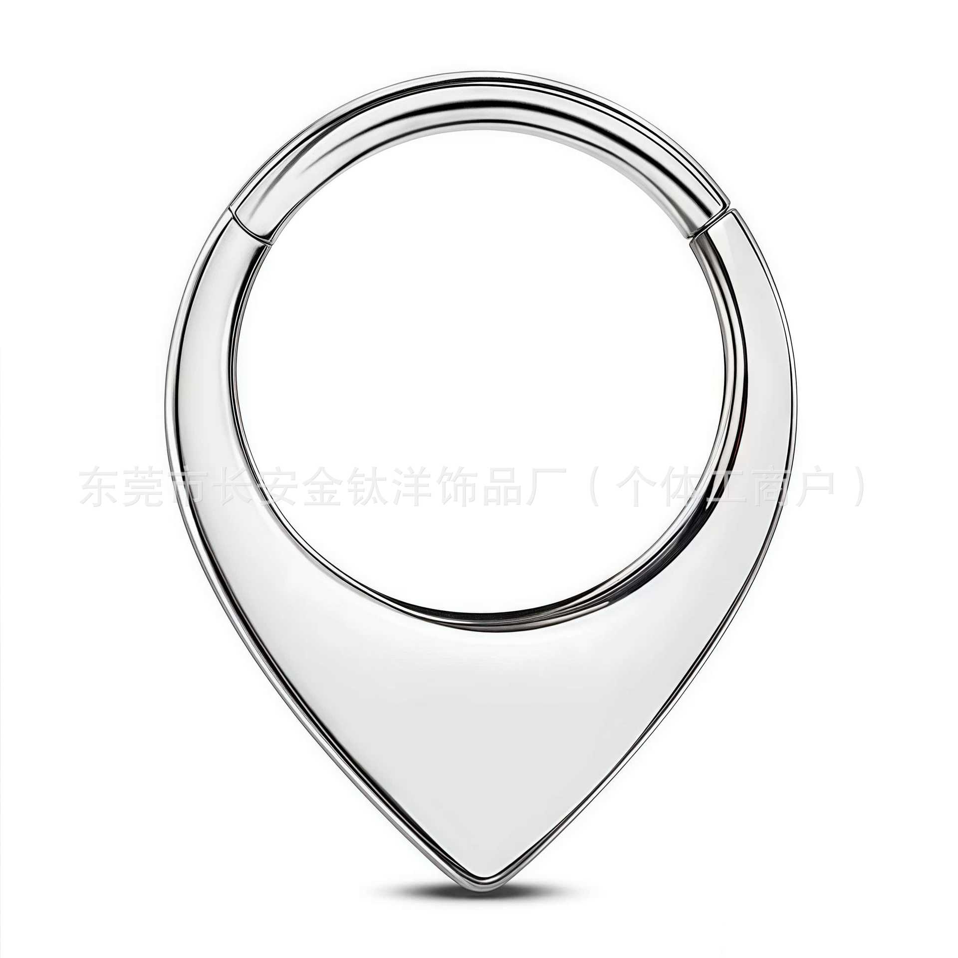 F136 Titanium Heart-Shaped Smooth Ear Cuffs, Nose Rings, Seamless Closed Rings, G23 Titanium Alloy Piercing Jewelry - Image 3