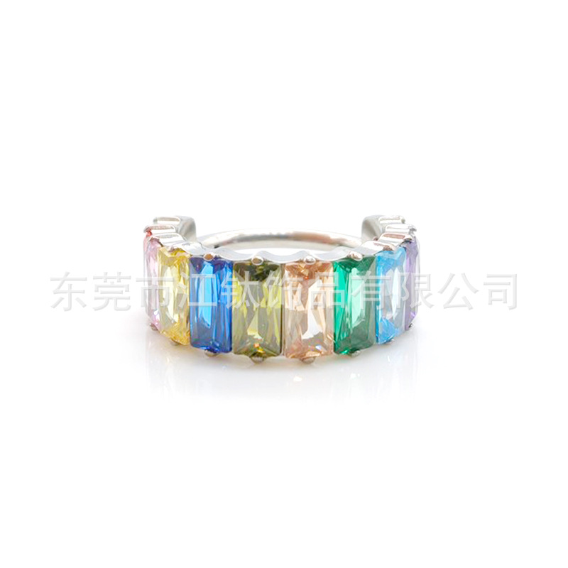 G23 Titanium Alloy Crystal Sugar Ring Diamond Color Nose Ring Ear Cross-Border Body Piercing Jewelry Earrings - Image 5
