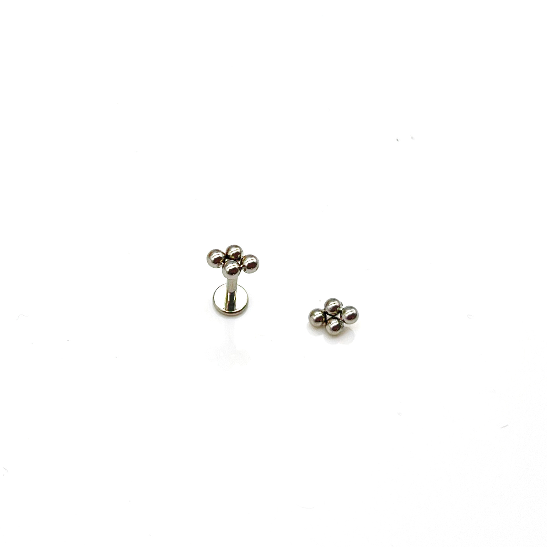 G23 Titanium Ear Nail Lip Nail Cross-border Hot Ear Nail F136 Titanium Alloy Piercing Jewelry Four Ball Ear Nail Nose Nail - Image 3