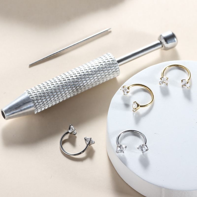 3mm Round Zircon Nose Ring G23 Titanium Nose Stud 0.8mm Fine Rod Body Piercing Jewelry - Image 4