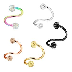 New Korean Geometric Star Stainless Steel Ear Stud 16G S Rod Body Piercing Jewelry