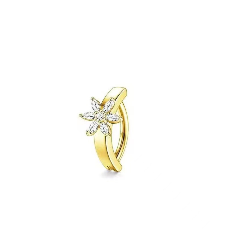 Simple Stainless Steel Unisex Zircon Navel Ring Body Piercing Jewelry Gold Plated Belly Button Ring - Image 4
