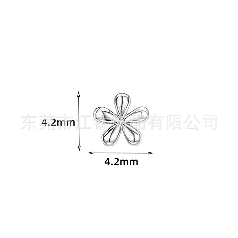 G23 Titanium Daisy Flower Stud Earrings - 12mm Pin Type Flat Back Ear Piercing Jewelry - Image 3