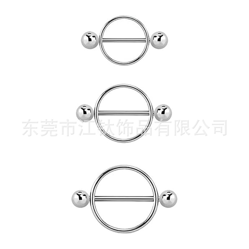 G23 Titanium Heart Breast Ring - Custom Body Piercing Jewelry Nail with Polished Finish - Image 5