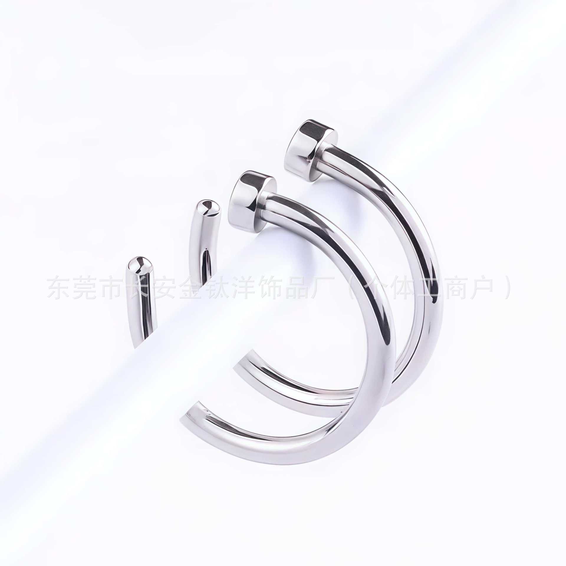 F136 Titanium 0.8x10x2mm C-Type Fake Nose Ring Nasal Septum Piercing Jewelry Non-Porous - Image 3