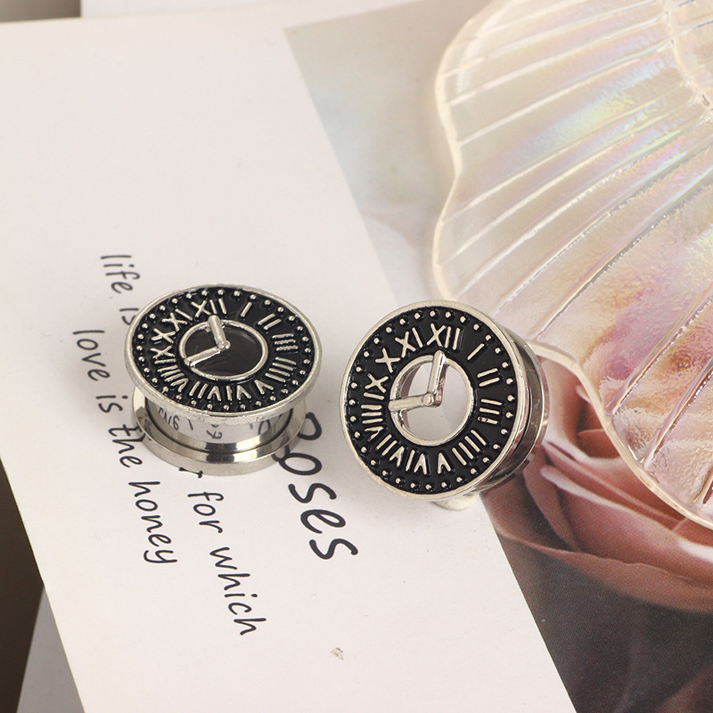 Retro I-Shaped Ear Expander Tunnels 16mm Stainless Steel Ear Piercing Jewelry - Image 3