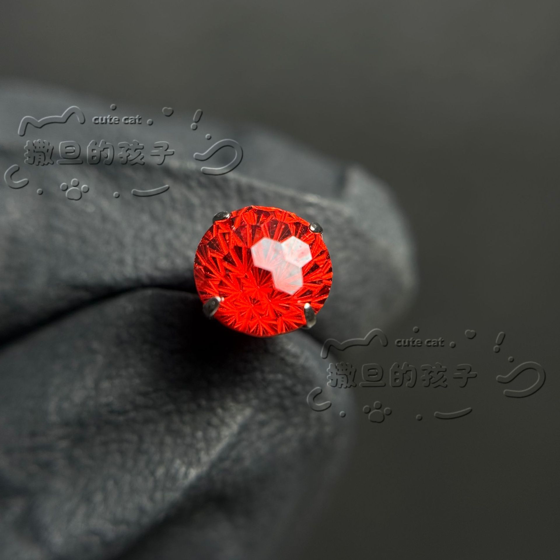 Titanium Alloy Tongue Piercing Barbell - Internally Threaded Short Rod with Sparkling Fireworks Diamond, Long-Term Wear - Image 3
