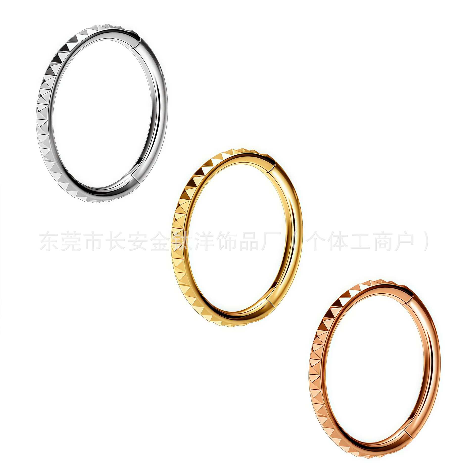 F136 Titanium Engraved Closed Ring, Pinless Seamless Ring, Nose Ring, Lip Ring, Ear Cartilage Stud, G23 Titanium Alloy Piercing Jewelry - Image 2