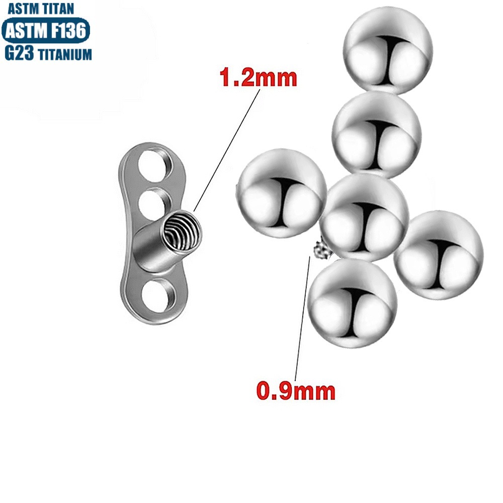 F136 Titanium Alloy Buried Nail with Internal Thread Zircon Claw Skin Implant Jewelry for Men Women - Image 3