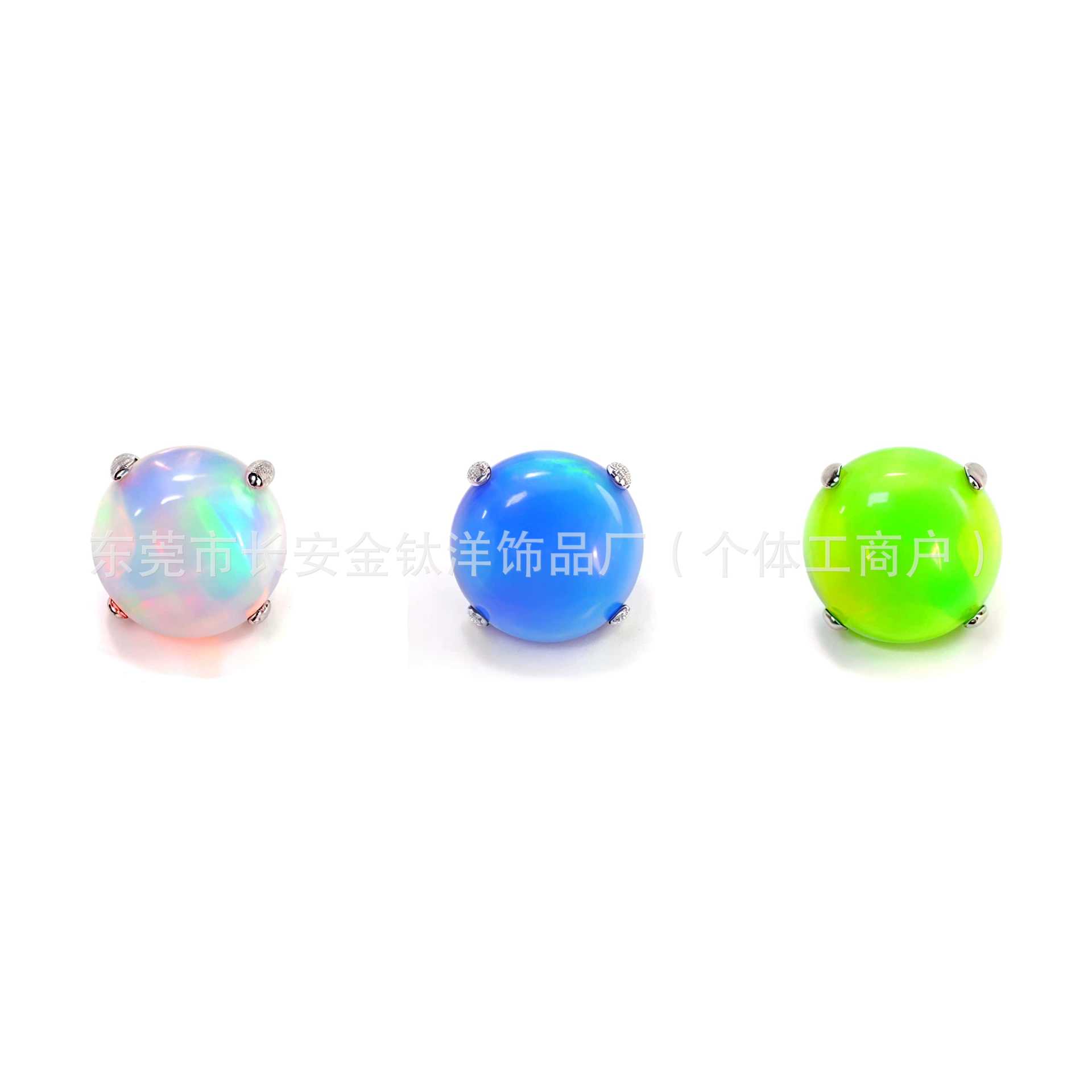 F136 Titanium Internal Thread Flat Bottom Nebula Mist Opal Earrings Lip Nails Ear Bone Nails G23 Titanium Alloy Piercing Jewelry - Image 3