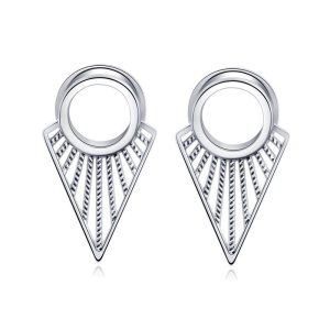 2022 New Triangle Cone Hollow Stainless Steel Auricle Ear Expander Body Piercing Jewelry